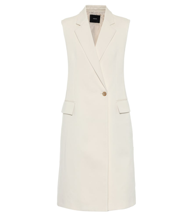Joseph Cyrielle Frayed Cotton And Silk-blend Waistcoat In Cream