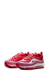 Nike Women's Air Max 98 Se Casual Sneakers From Finish Line In Track Red/track Red/magic Flamingo