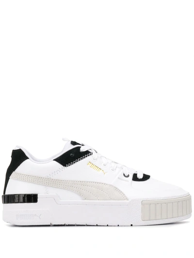 Puma Cali Sport Mix Low Top Sneakers In White/black