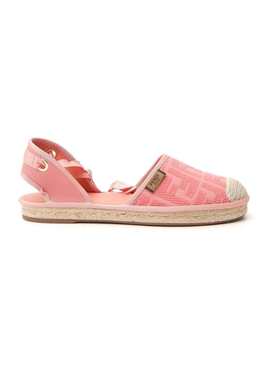 Fendi Canvas Espadrilles In Pink