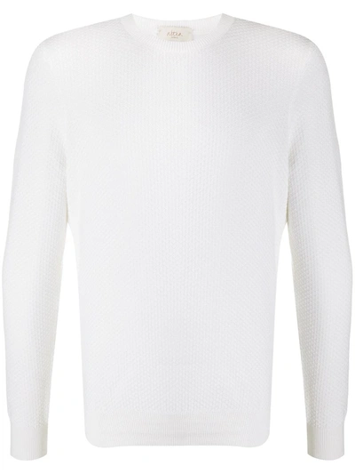 Altea Textured-knit Linen And Cotton-blend Jumper In White