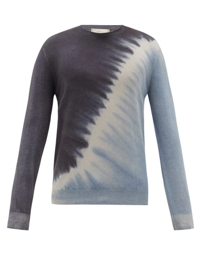 Altea Tie-dyed Cashmere Sweater In Blue