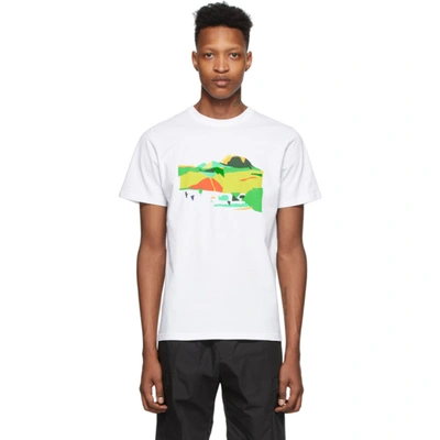 Norse Projects Jeremie Fischer Niels Slim-fit Printed Cotton-jersey T-shirt In 0001 White