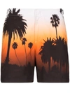 Orlebar Brown Bulldog Palm Tree-print Swim Shorts In Multicolor