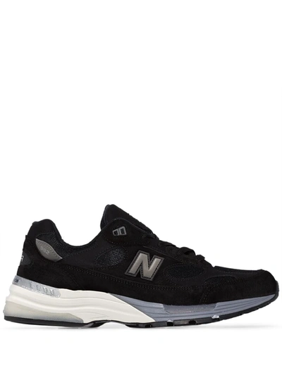 New Balance Black 992 Classic Suede Sneakers