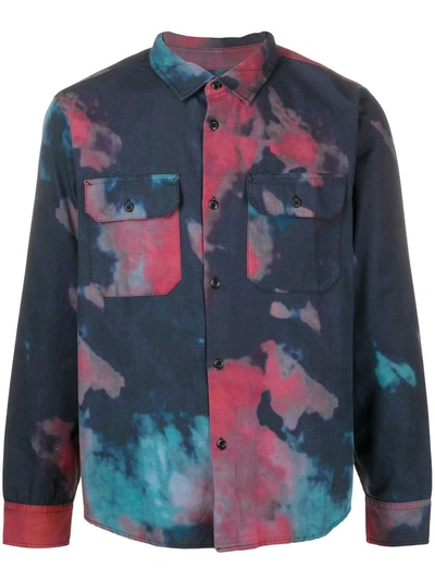 Stussy Tie-dyed Cotton Shirt In Black