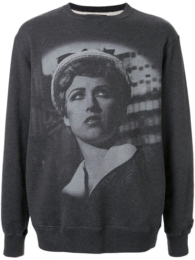 Undercover Cindy Sherman Printed Embroidered Loopback Cotton-jersey Sweatshirt In Gray