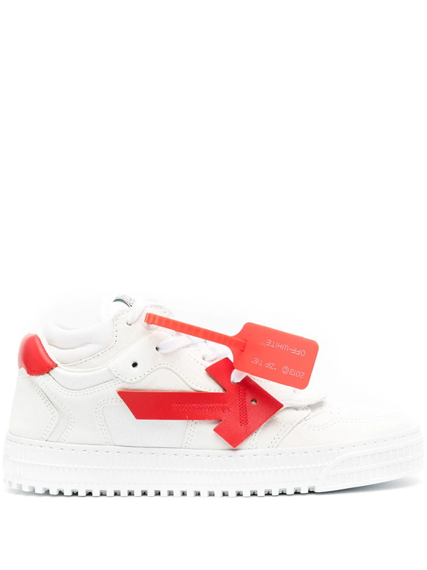 off white arrow leather sneakers