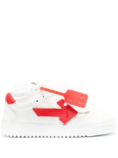 Off-white Arrow Low-top Leather Sneakers In White