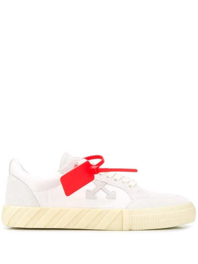 Off-white Glow-in-the-dark Vulcanized Sneakers In White