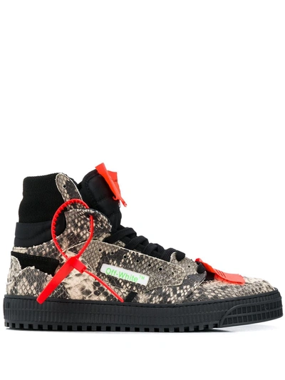 Off-white Off-court Snakeskin-effect Sneakers In Brown,white,black