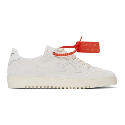 Off-white 2.0 Leather-trimmed Suede Sneakers In 0101 White