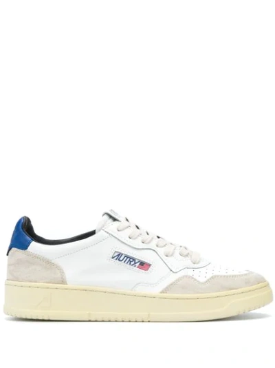 Autry Panelled Suede Low-top Sneakers In White