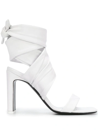 Attico Sandals In White Tech/synthetic