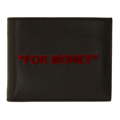 Off-white Quote Detail Bifold Wallet In 1020 Blkred