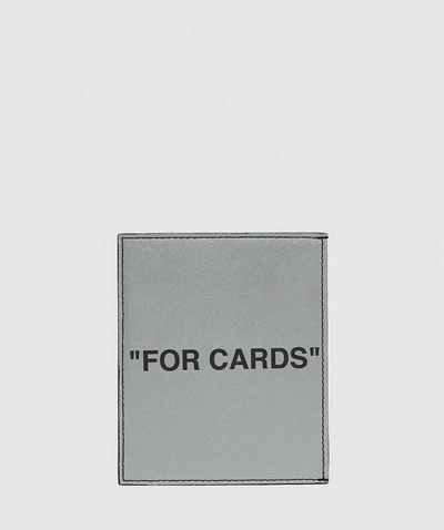 Off-white Quote Card Holder 3m In Relfective/black