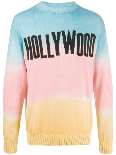 Laneus Hollywood Ombré Sweatshirt In Blue