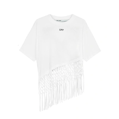 Off-white Asymmetrical T-shirt Owaa075r20f29125 In White And Black