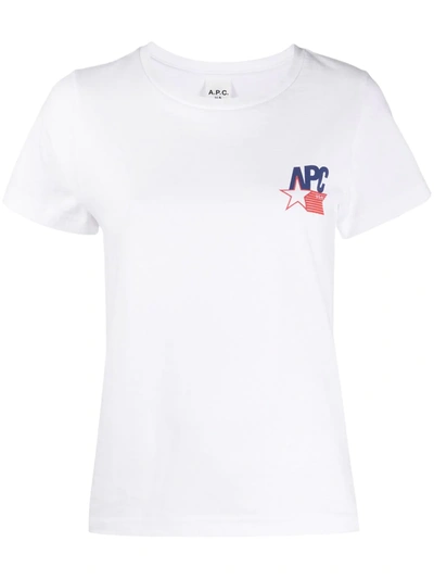 Apc A.p.c T-shirt Coedt-f26869 In White
