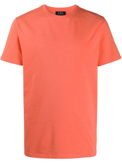 Apc Crew Neck T-shirt In Orange