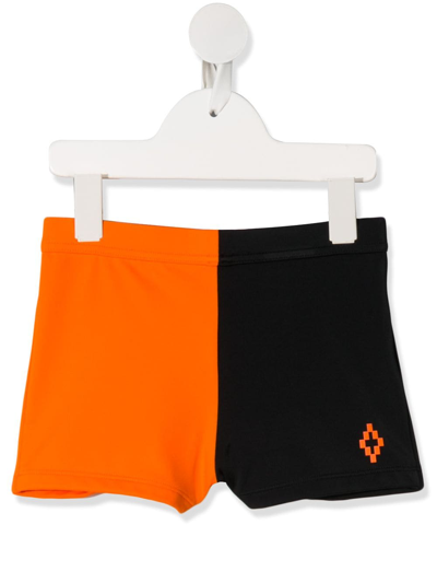 Marcelo Burlon County Of Milan Kids' Two-tone Shorts In Black