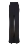 Prada High-rise Wide-leg Mohair Wool Pants In Black