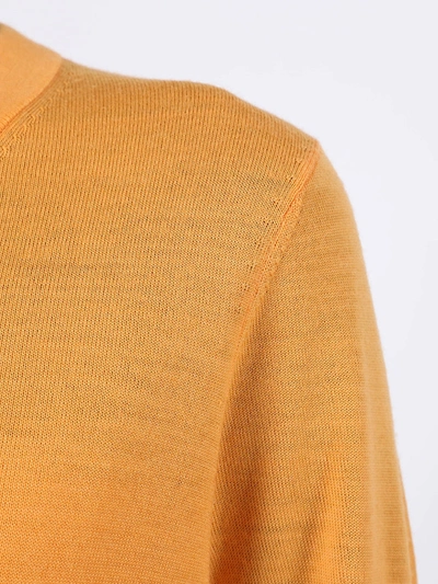 Sies Marjan Apricot Cardigan Wool Knit Sweater In Yellow
