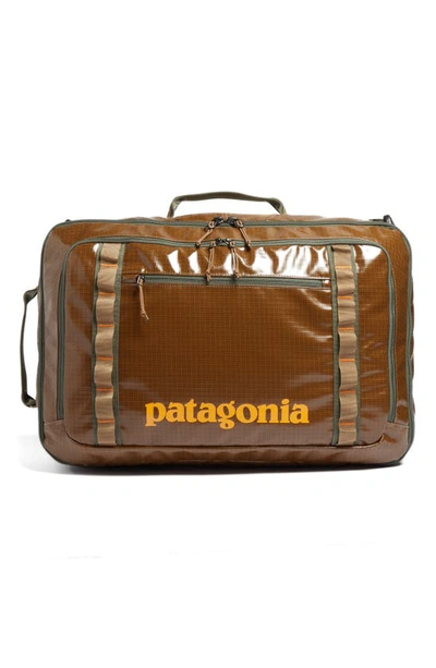 Patagonia Black Hole Mlc Recycled Polyester Convertible Duffle Bag In Coriander Brown-coi