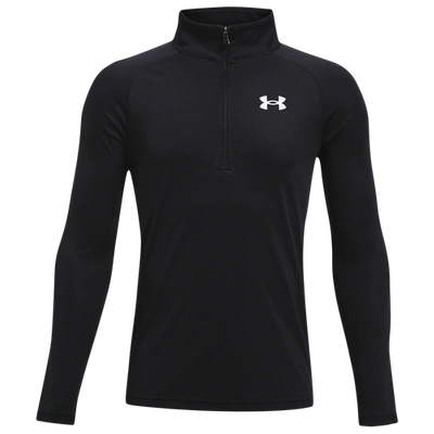 Under Armour Boys' Tech 2.0 Half-zip Top - Big Kid In Black/white