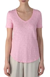 Atm Anthony Thomas Melillo Short-sleeve V-neck Slub Jersey Tee In Juneberry