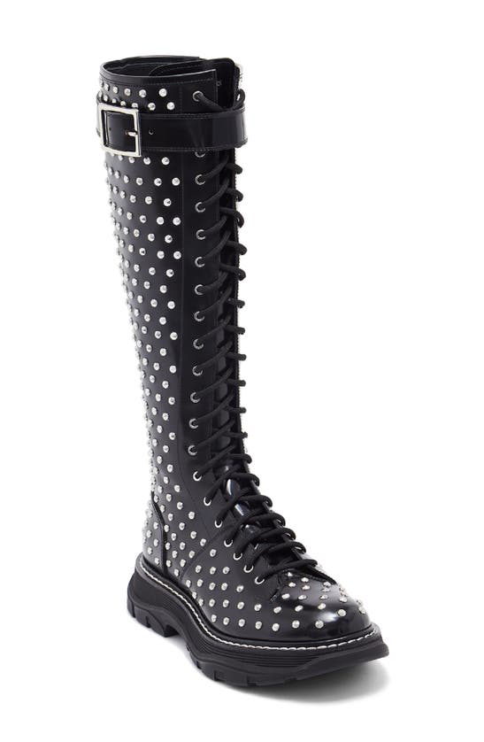 alexander mcqueen lace up boot