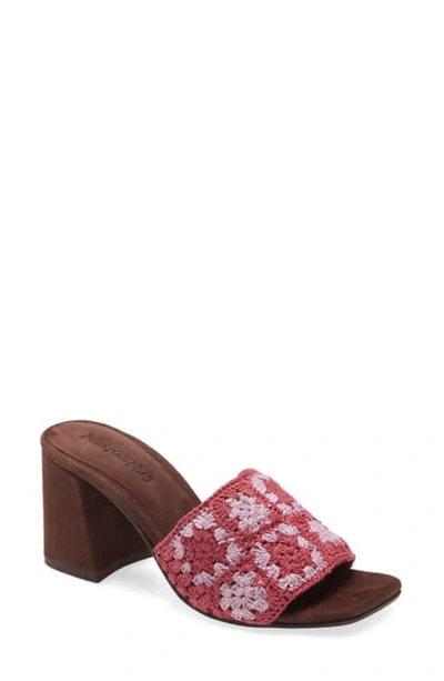 Jeffrey Campbell Mixup Block Heel Slide Sandal In Lilac Multi