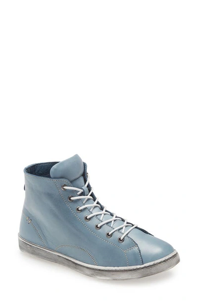 Sheridan Mia Alese High Top Sneaker In Jeans Leather