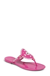 Jack Rogers Thong Sandals - Georgica Jelly In Brightpink/whit
