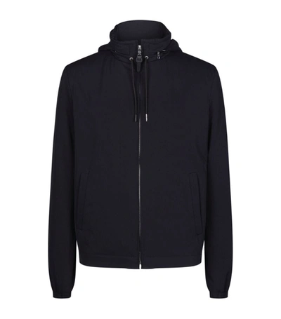 Sandro Orion Hooded Shell Jacket In Blue