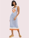 Kate Spade Spade Flower Crochet Dress In Fiji Green