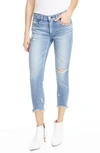 Moussy Vintage Glendele Distressed Skinny Jeans In Light Blue