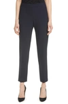 Hugo Boss Tiluna Soft Stretch Side Zip Ponte Trousers In Midnight