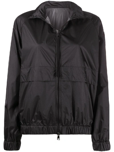 Moncler Logo-patch Zipped Jacket In Black