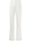 Hebe Studio Mid-rise Straight Leg Trousers In Neutrals