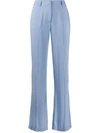 Hebe Studio Mid-rise Straight Leg Trousers In Blue