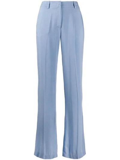 Hebe Studio Mid-rise Straight Leg Trousers In Blue