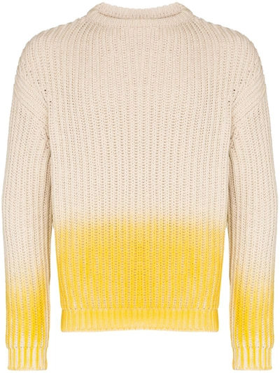 Jacquemus Gradient Chunky Knit Jumper In Neutrals