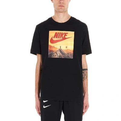Nike Men's Black Cotton T-shirt