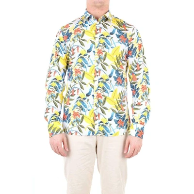 Aglini Men's Multicolor Cotton Shirt