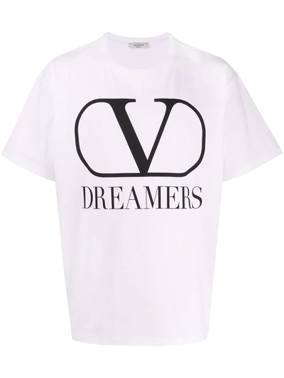 Valentino Vlogo Dreamers Print T-shirt In Purple