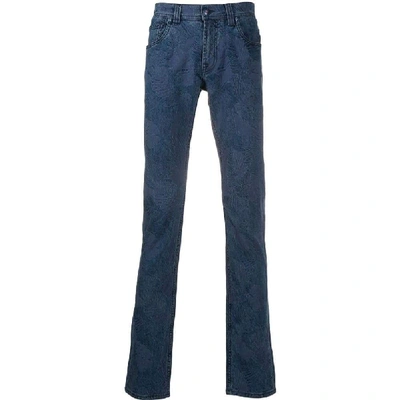 Etro Blue Cotton Jeans