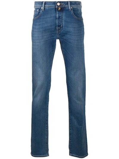 Jacob Cohen Handkerchief Detail Slim-fit Jeans In Blue