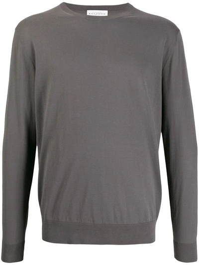 Ballantyne Crew Neck Cotton Sweatshirt In Grey
