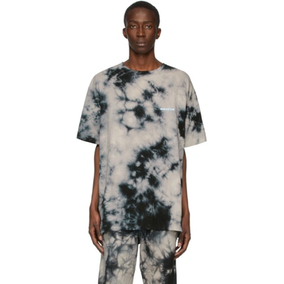 Off-white Beige & Black Tie-dye T-shirt